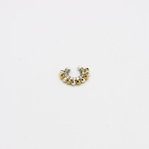 Gold And Silver Pellets Ear Cuff Connection Golden