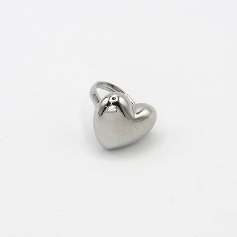 Big Heart Connection Silver-Tone Ring