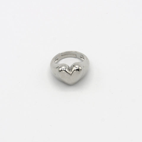 Heart Connection Silver-Tone Ring