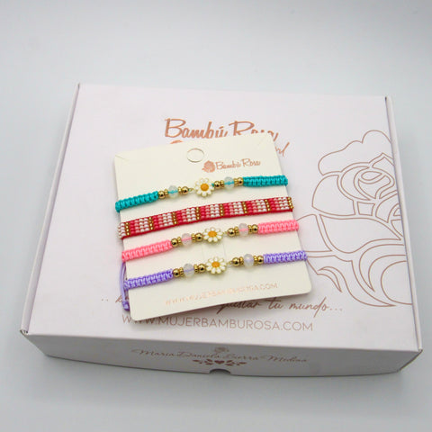 Sunflower X4 Multicolored Bracelet Set