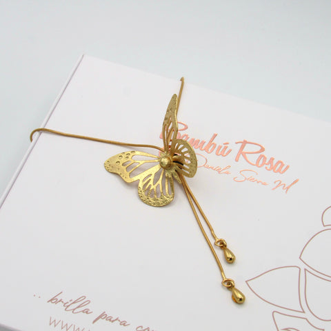 Butterfly Necktie Golden Necklace