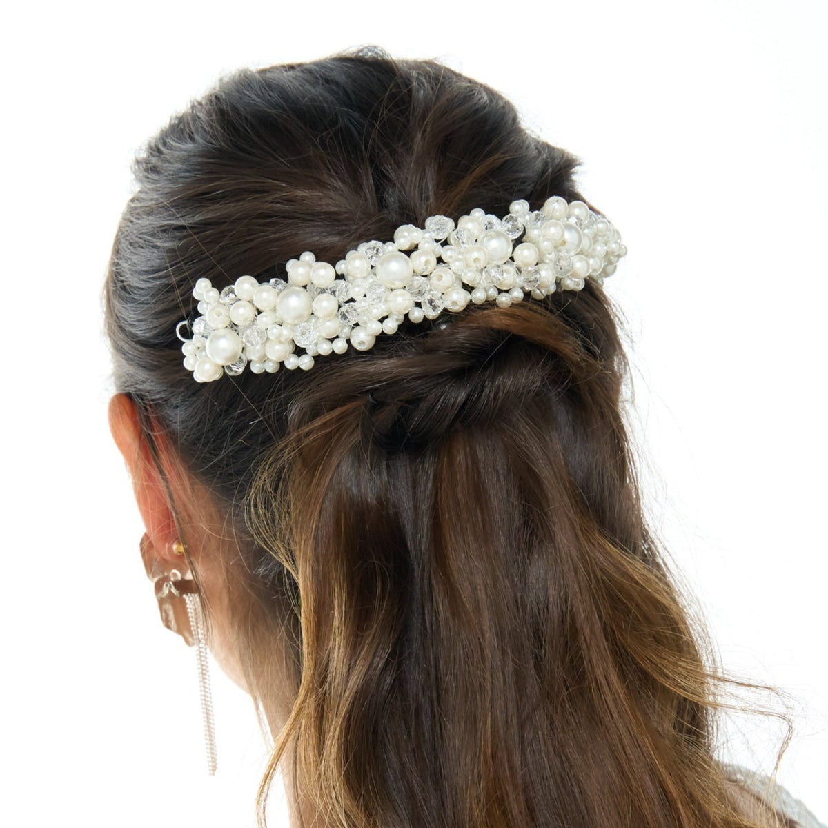 Pearls And Crystals White Tiara