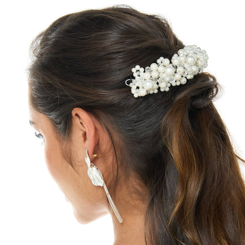 Pearls And Crystals White Tiara