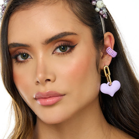 Heart Violet Earrings