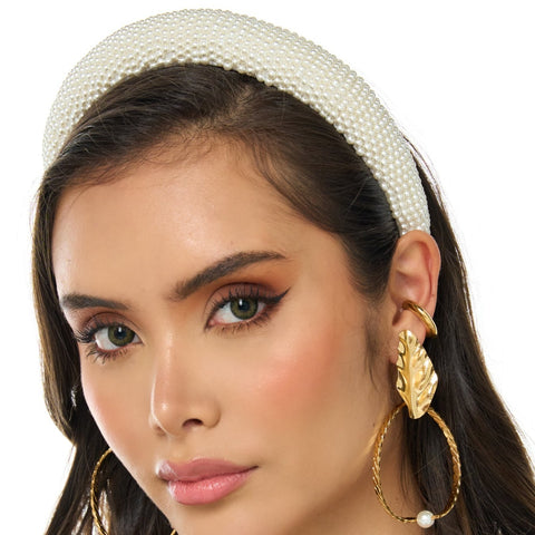 Pearls White Musa Headband