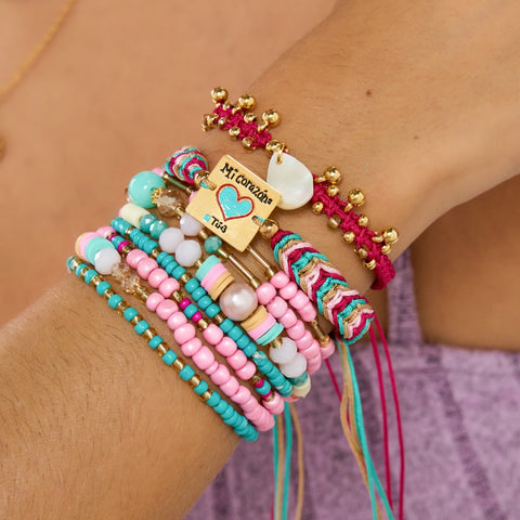 Multicolored Musa Bracelets Set