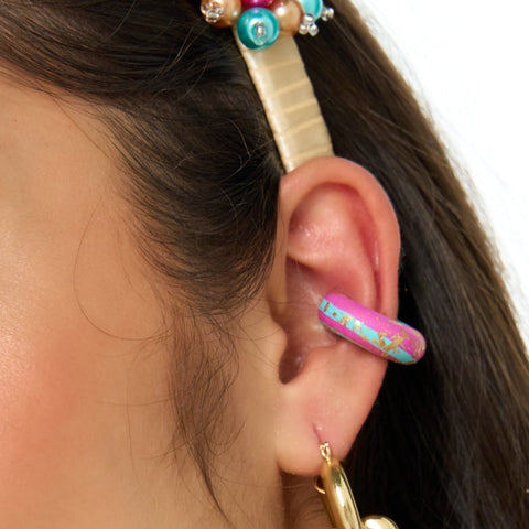 Violet And Blue Ear Cuff