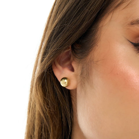 Ovals Golden Earrings + Earcuff