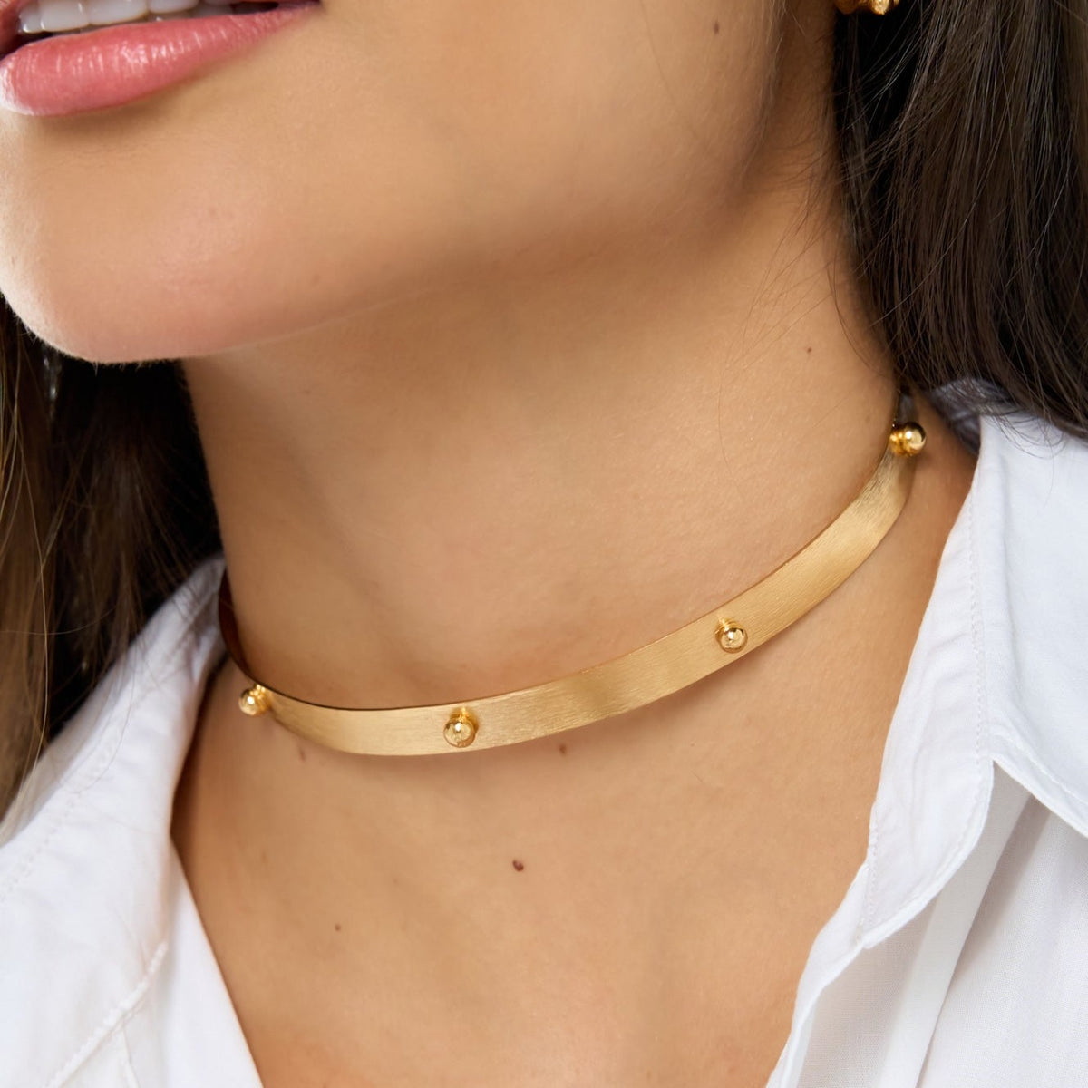 Balls Golden Choker Necklace