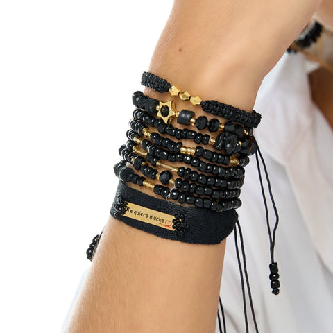 Woven Black Musa Bracelets Set