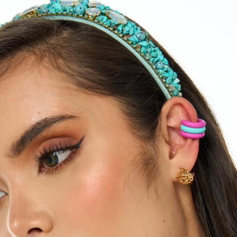 Stones And Crystals Turquoise Headband