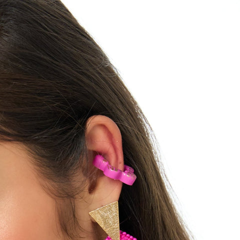 Clay Star Fuchsia Ear Cuff