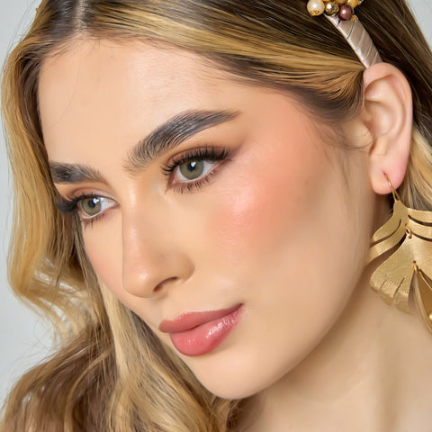 Articulated Leaf Hook Earrings Connection Golden