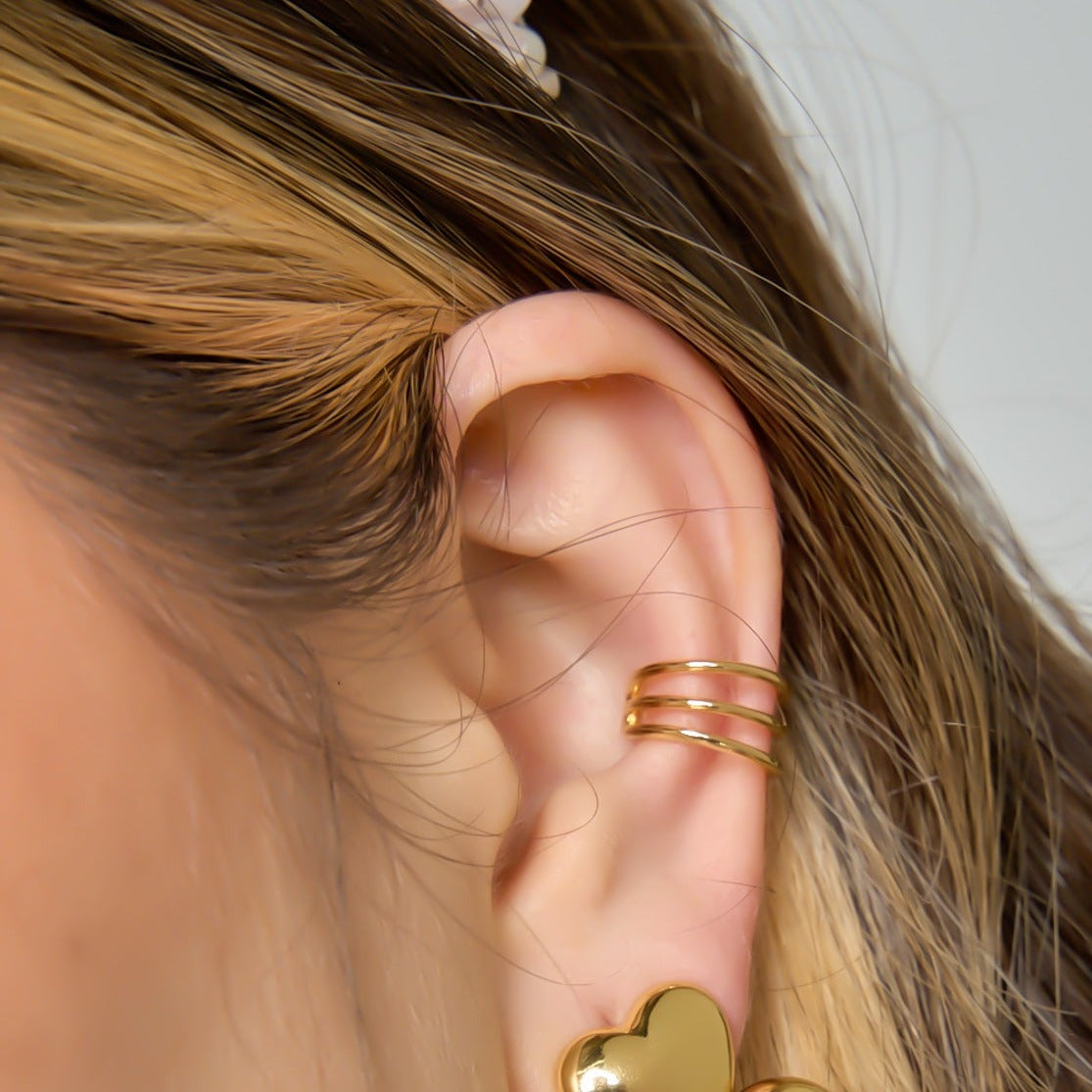 Big Lines Ear Cuff Connection Golden