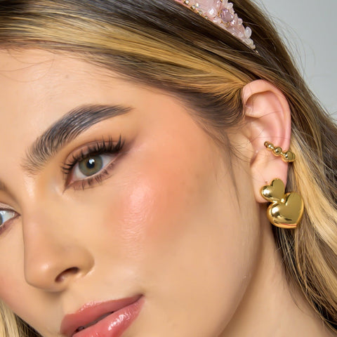 Spheres Ear Cuff Connection Golden