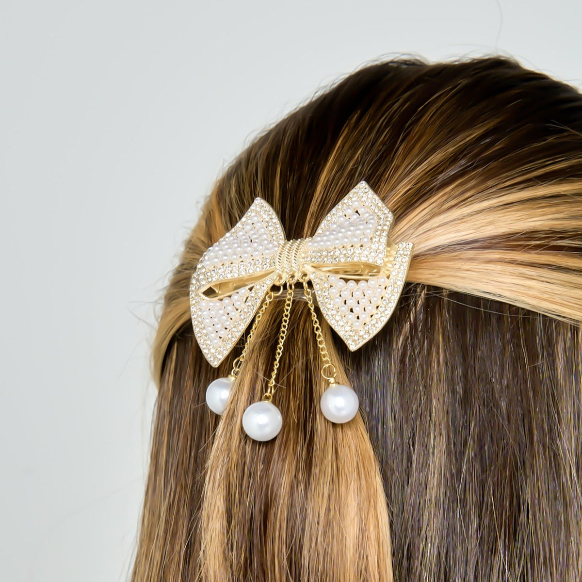 Bow Style Golden Hair Clip