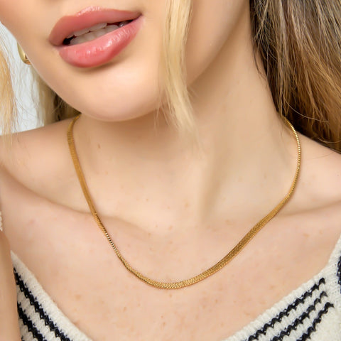 Plain Chain Golden Necklace