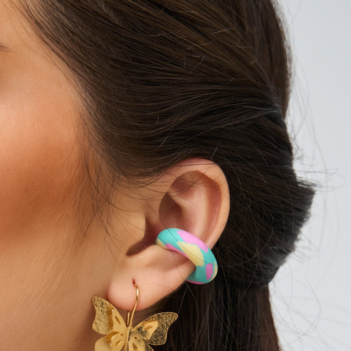 Multicolor Clay Ear Cuff