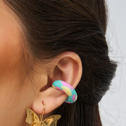 Multicolor Clay Ear Cuff