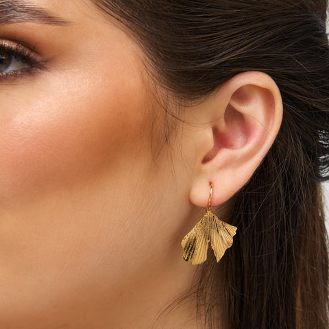 Mermaid'S Tail Golden Drop Earrings