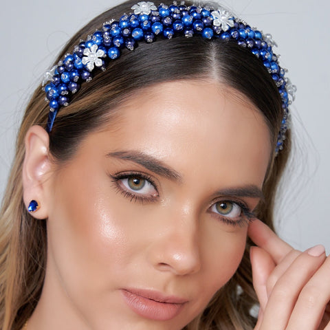 Blue Woven Headband