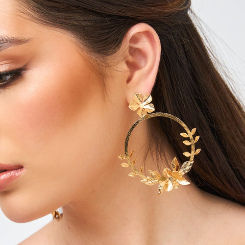 Spring Hoops Golden Earrings