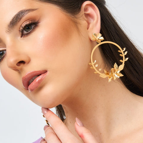 Spring Hoops Golden Earrings