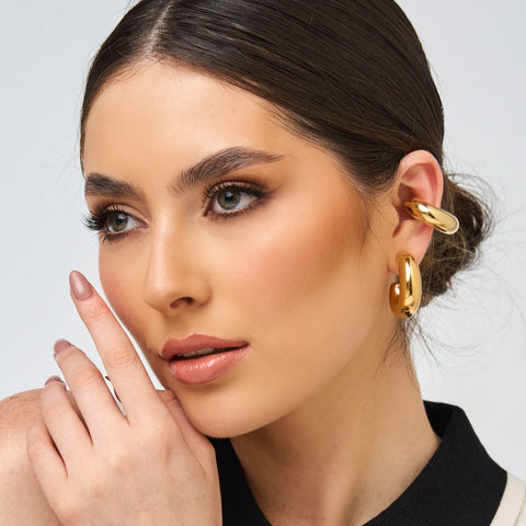 Smooth Golden Ear Cuff