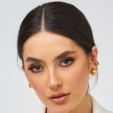 Smooth Ovals Golden Hoops Earrings