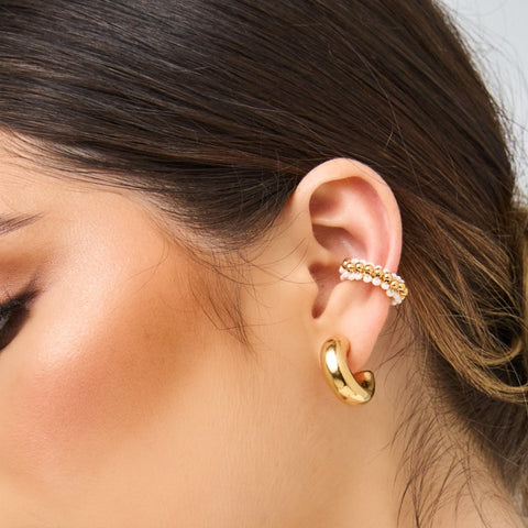 Smooth Golden Hoops Earrings