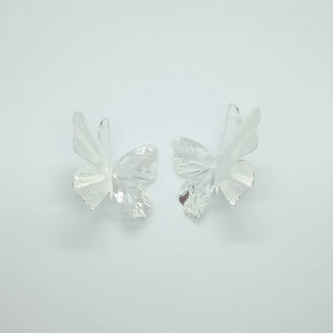 Botanica Cutout Butterfly Silver-Tone Drop Earrings