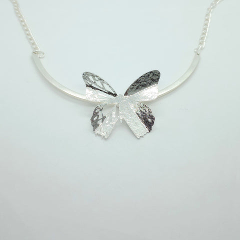 Botanica Butterfly Silver-Tone Necklace