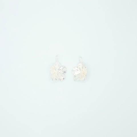 Earrings Hook Silver-Tone Pistil Flowers