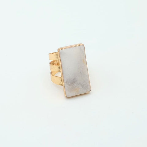 Rectangle Marbleized Ring