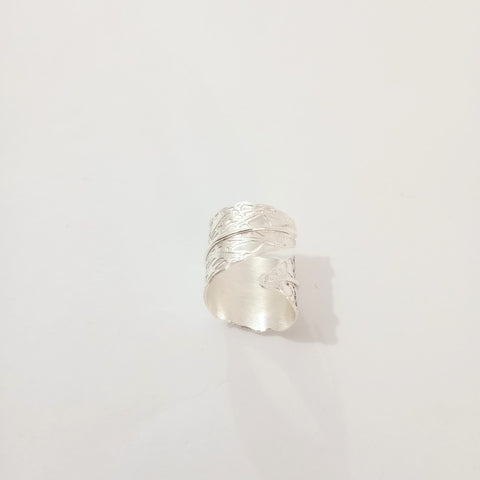 Wild Leaf Silver-Tone Ring