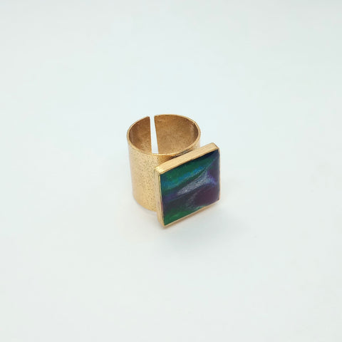 Marbled Green Golden Ring