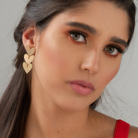 Etnia Heart Golden Earrings