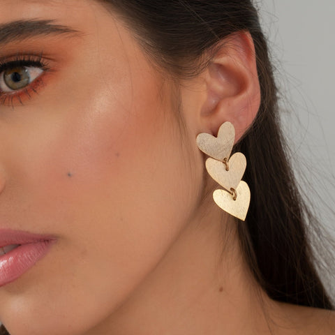 Etnia Heart Golden Earrings