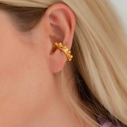 Gold Circle Golden Ear Cuff