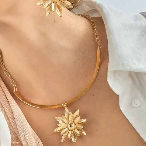 Botanica Sunflower Golden Necklace