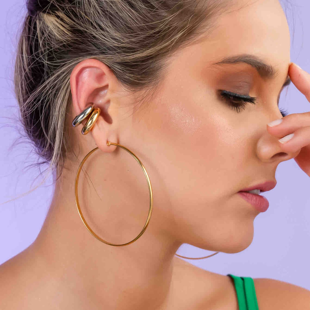 Large Golden Hoop Earrings