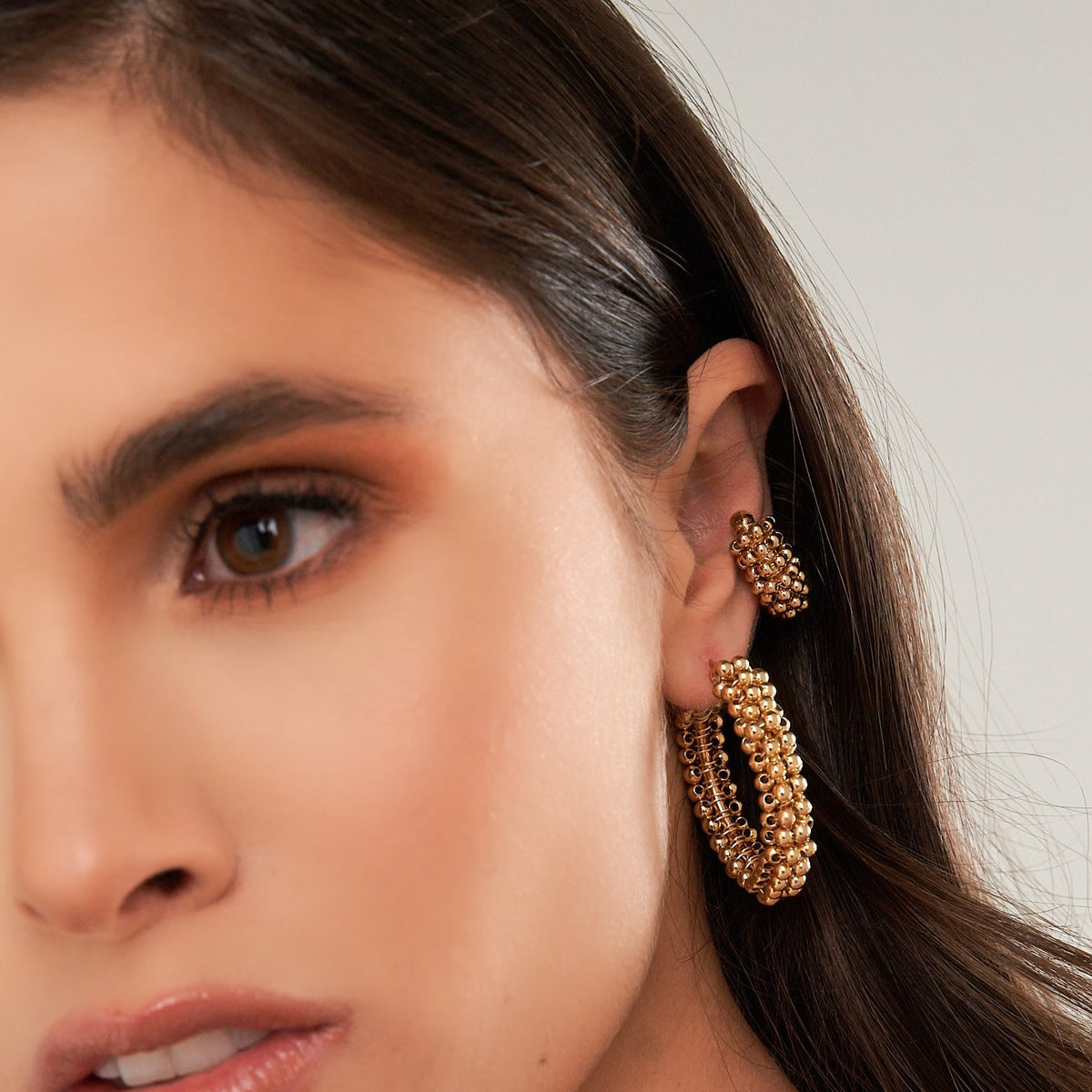 Twisted Golden Ear Cuff