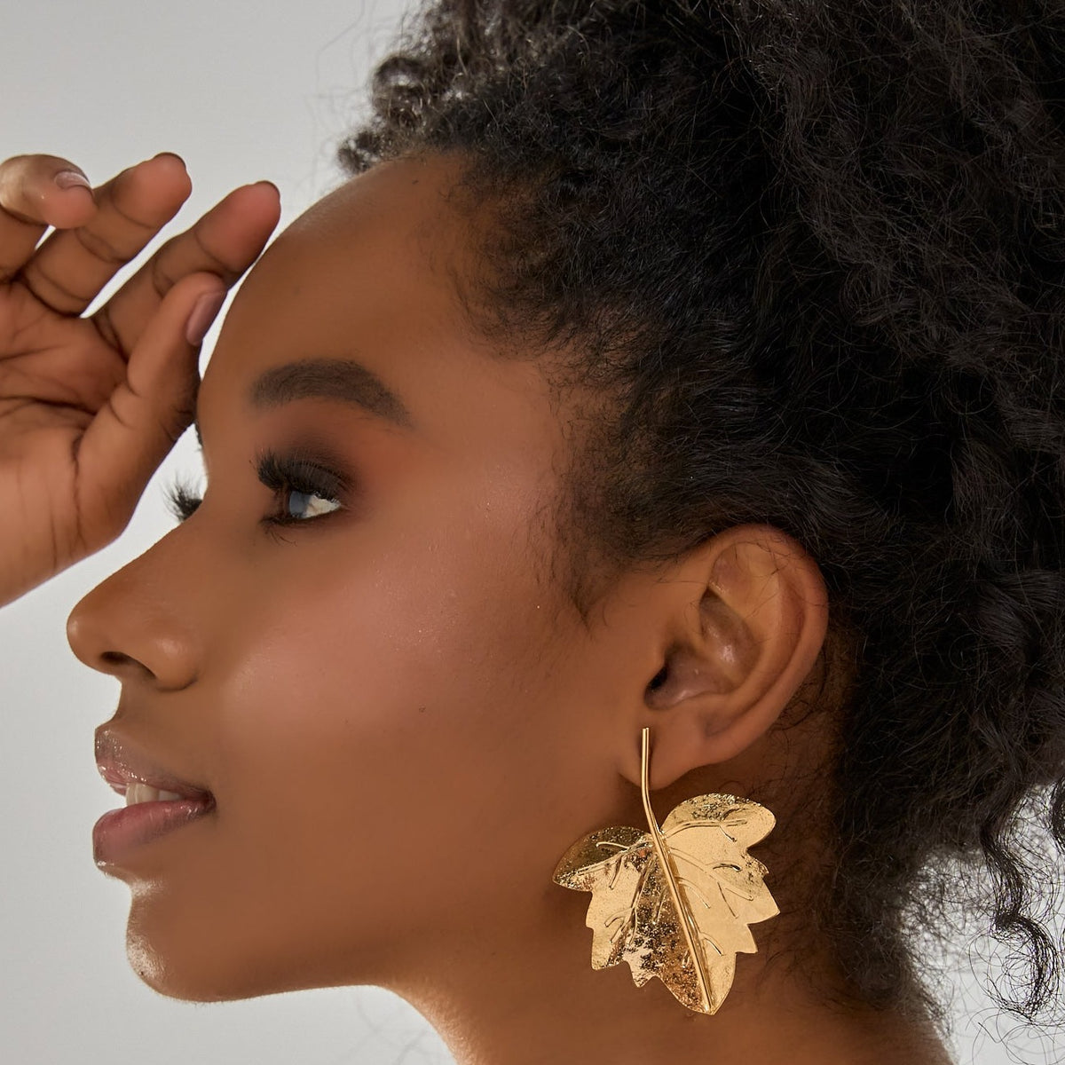 Golden Autumn Leaf Earrings