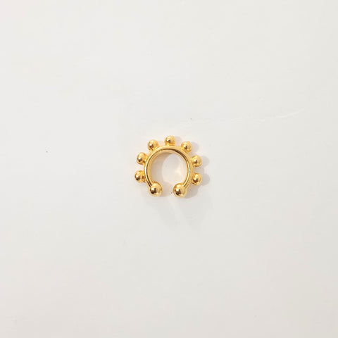 Gold Circle Golden Ear Cuff