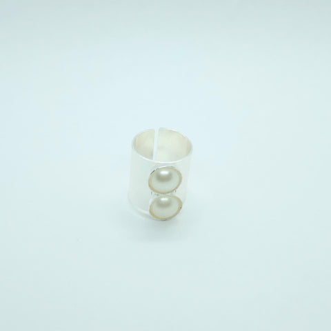 Pearl Silver-Tone Ring