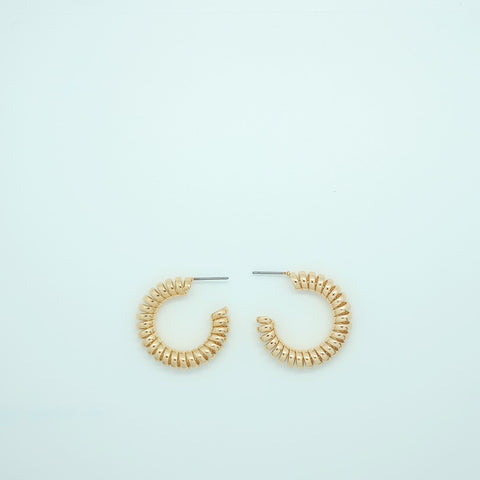 Gold Spiral Hoop Earrings