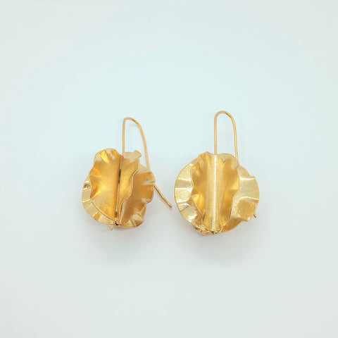 Ball Golden Drop Earrings