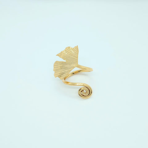 Mermaid Tail Spiral Golden Ring