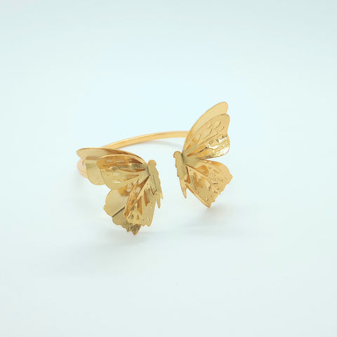 Half Butterfly Golden Cuff Bracelet