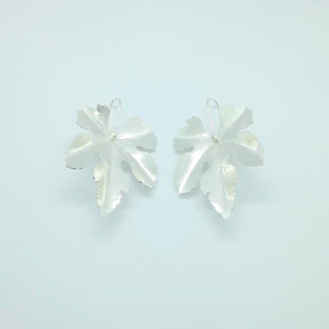 Fall Leaves Silver-Tone Drop Earrings